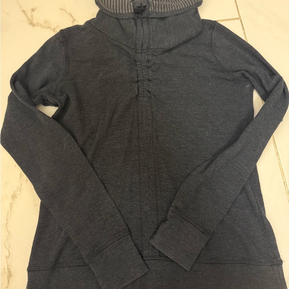 Women's Gray Hooded Sweater reversible